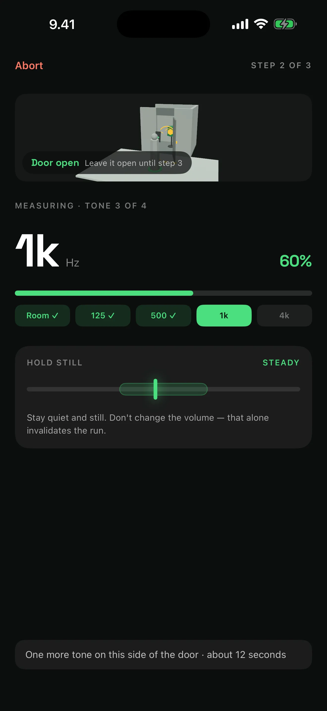 Measuring, tone 3 of 4